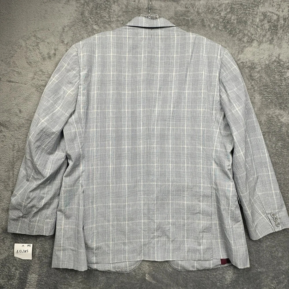 Trend MaxMan Blazer Jacket Men's 44R Gray Blue Wool Cotton Blend